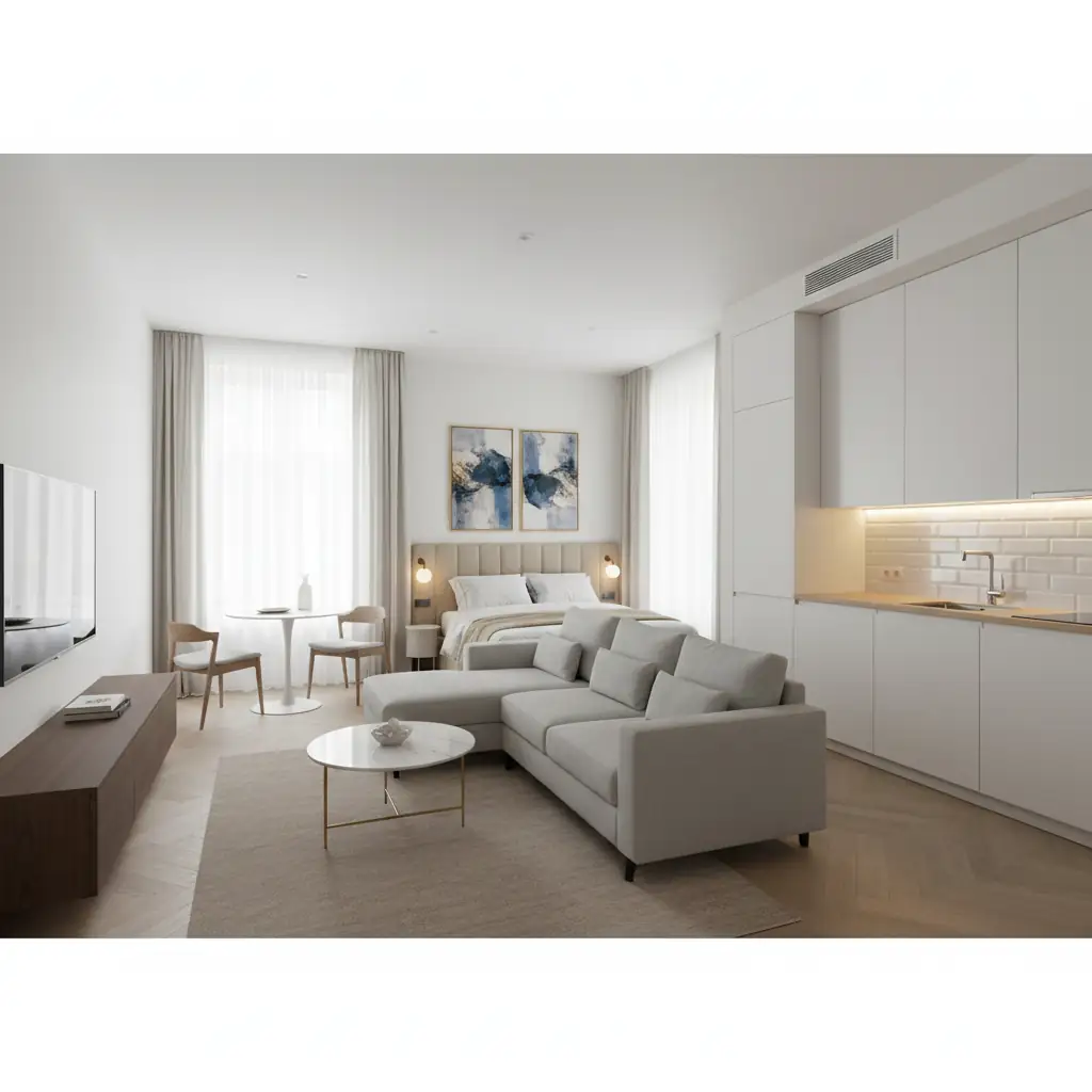 Ремонт 1-к квартиры 40 м2 в Москве