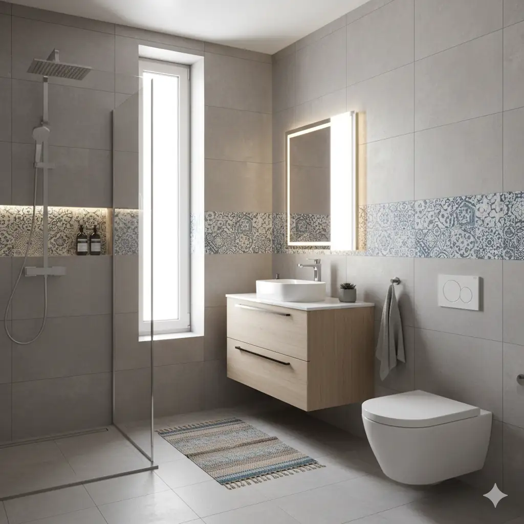 Дизайнерский ремонт ванной в Москве