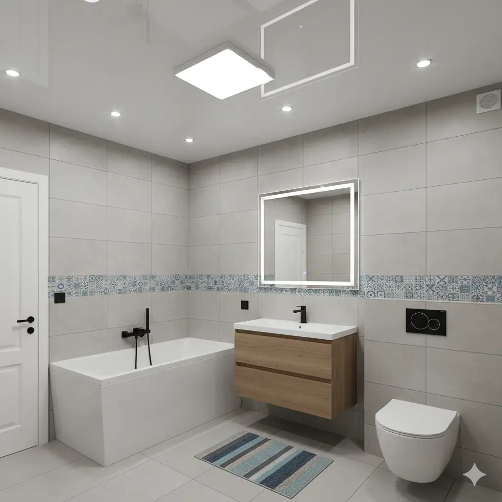 Ремонт потолка в ванной комнате в Москве