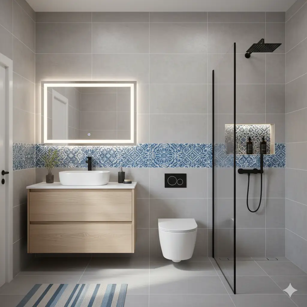 Ремонт стен в ванной комнате в Москве