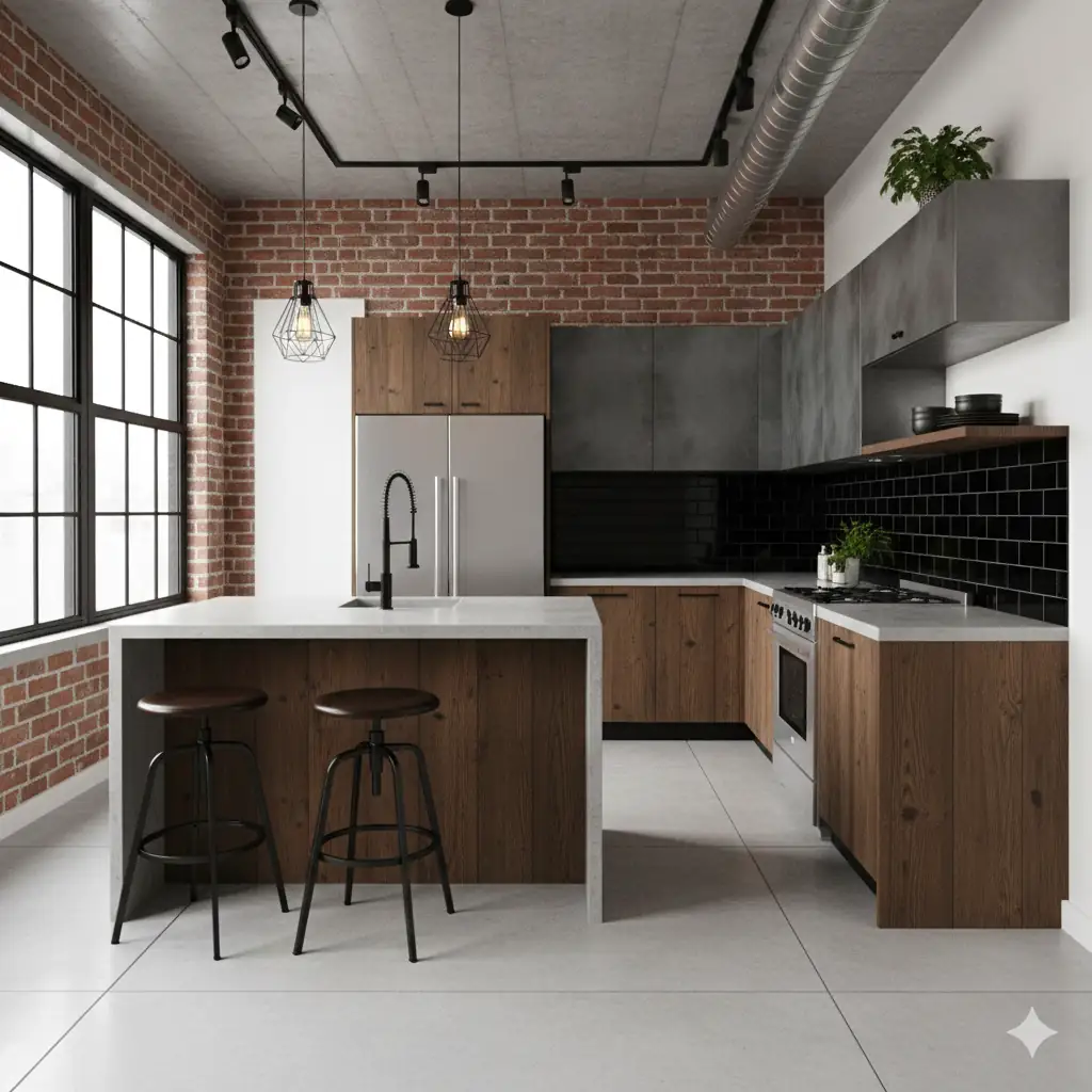 Ремонт кухни в стиле лофт в Москве