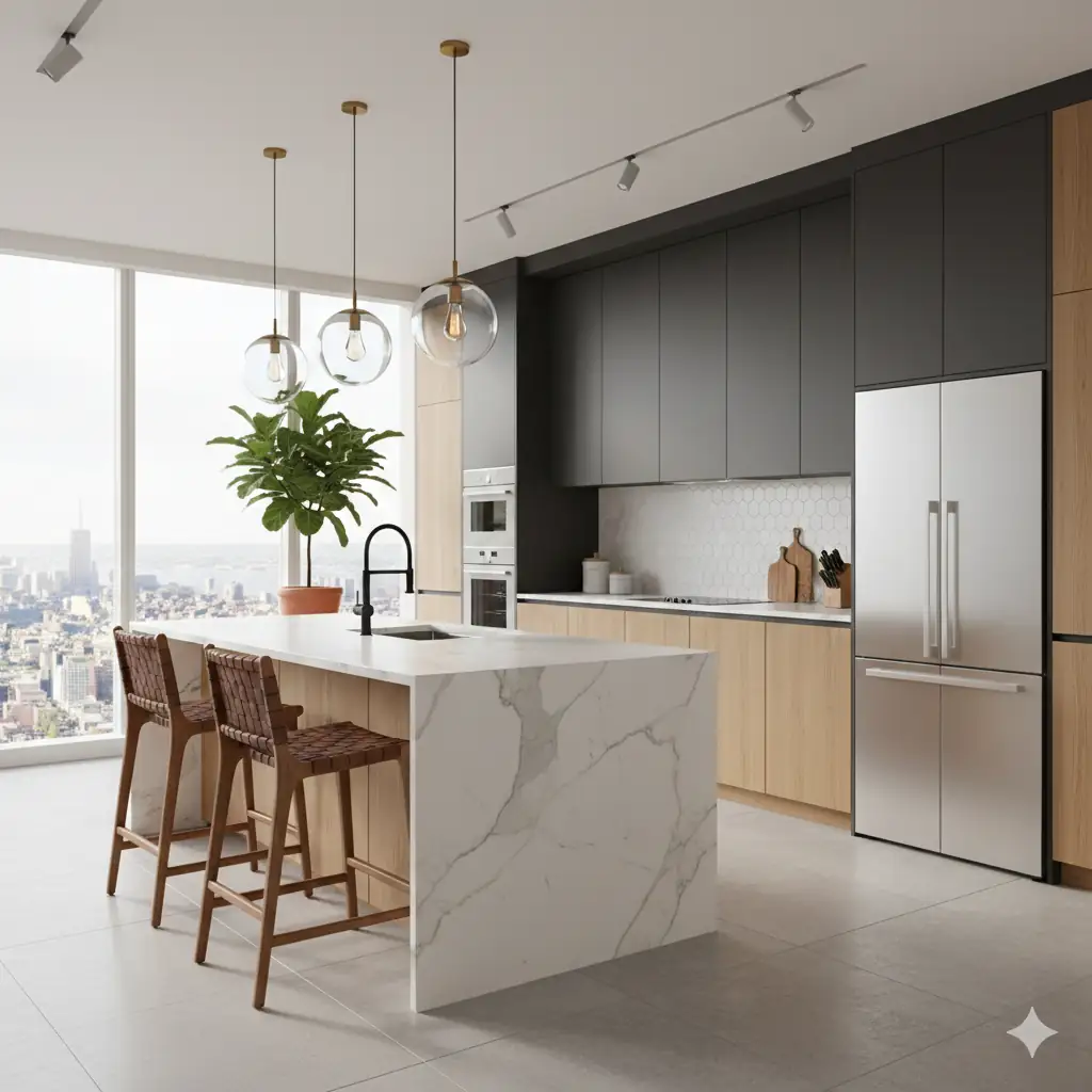 Современный ремонт кухни в Москве