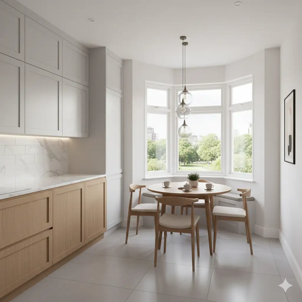 Ремонт кухни с эркером в Москве