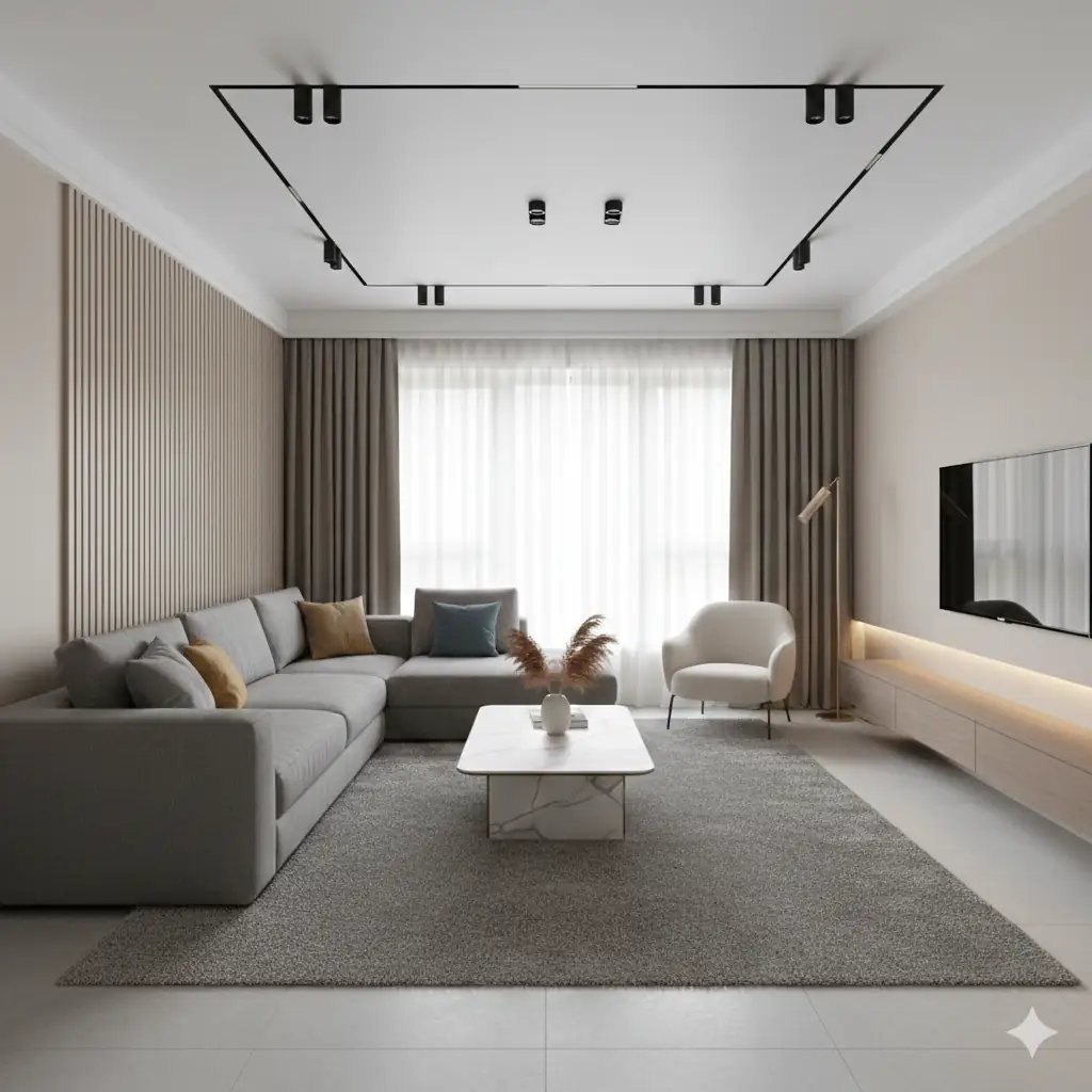 Современный ремонт гостиной в Москве