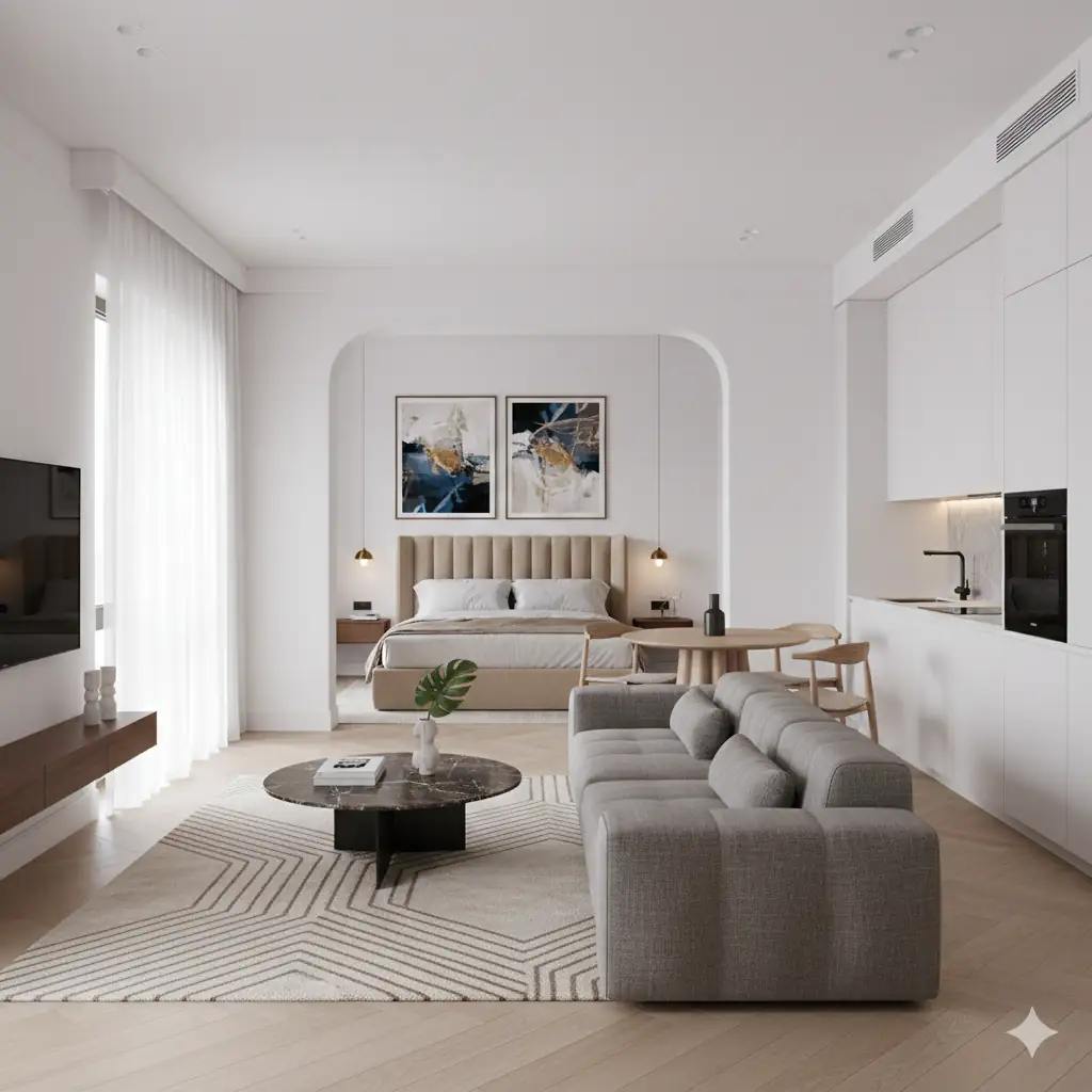 Дизайнерский ремонт 2-к квартиры в Москве