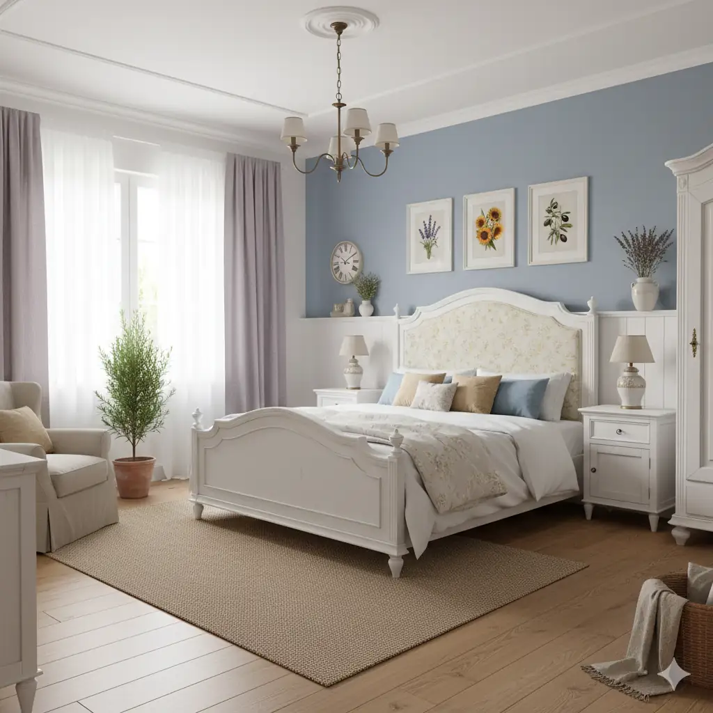 Ремонт спальни в стиле прованс в Москве