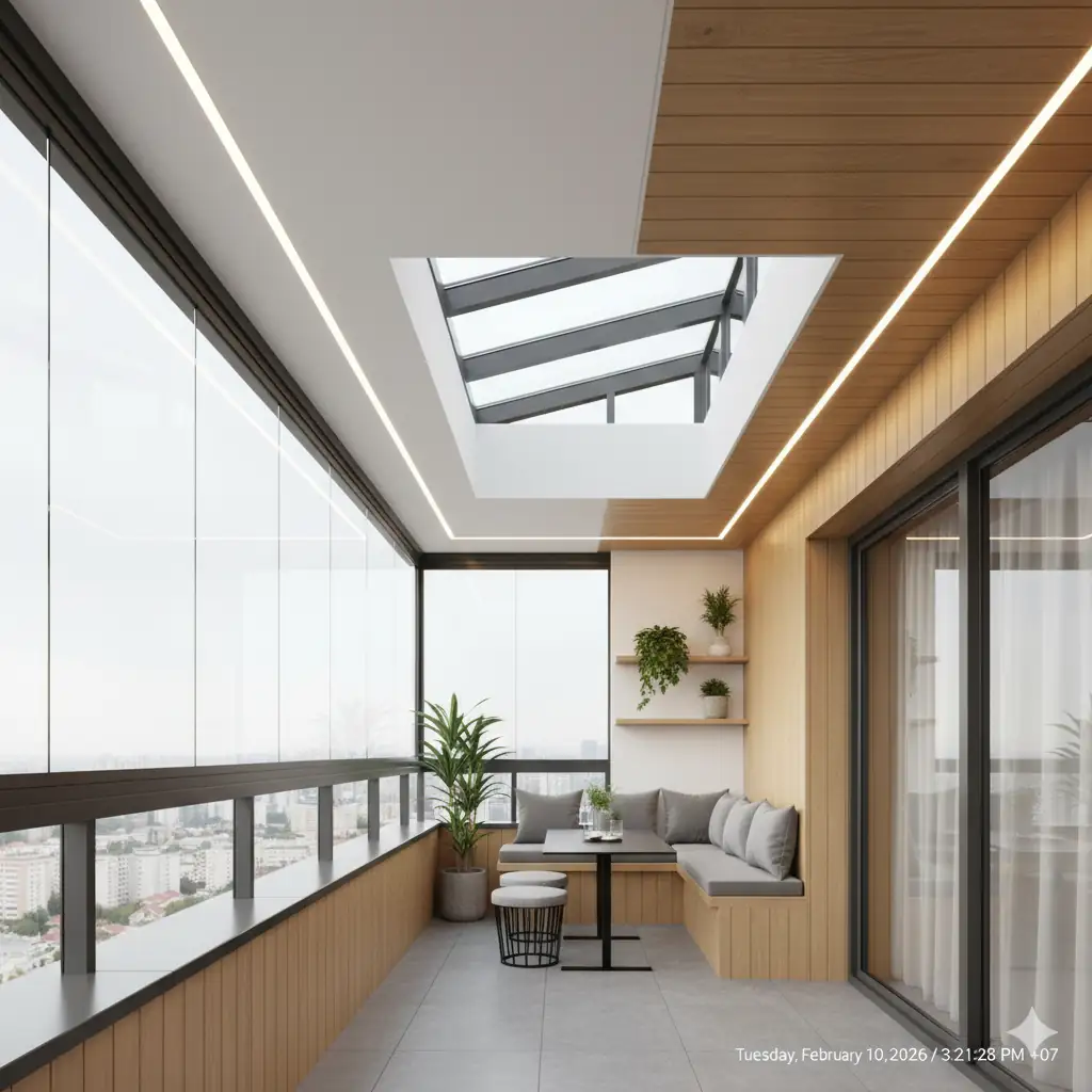 Ремонт крыши балкона на последнем этаже в Москве