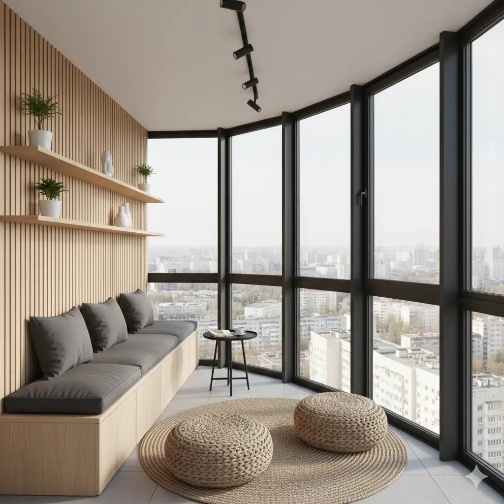 Дизайнерский ремонт лоджии в Москве