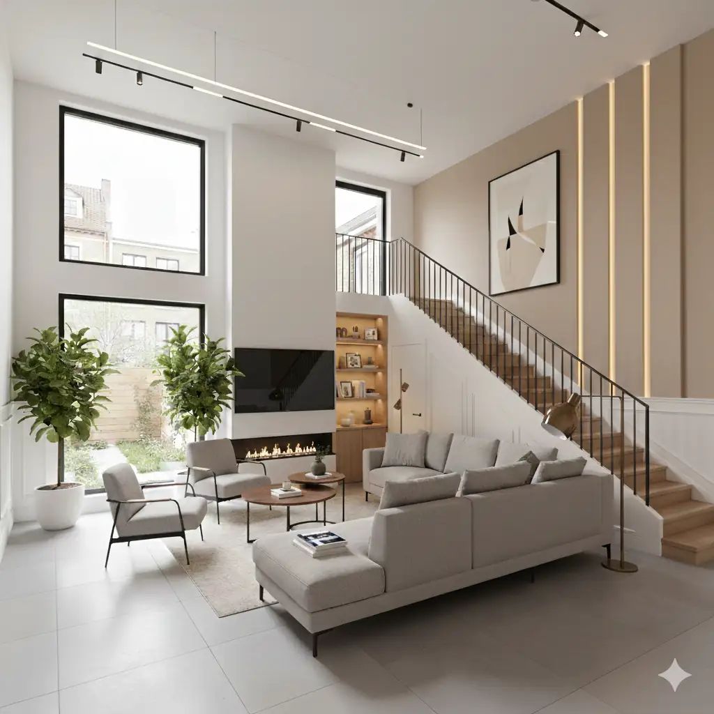 Современный ремонт таунхауса в Москве