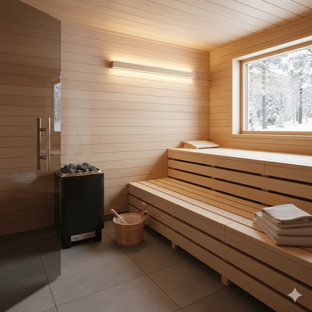 Внутренняя отделка бани в Москве