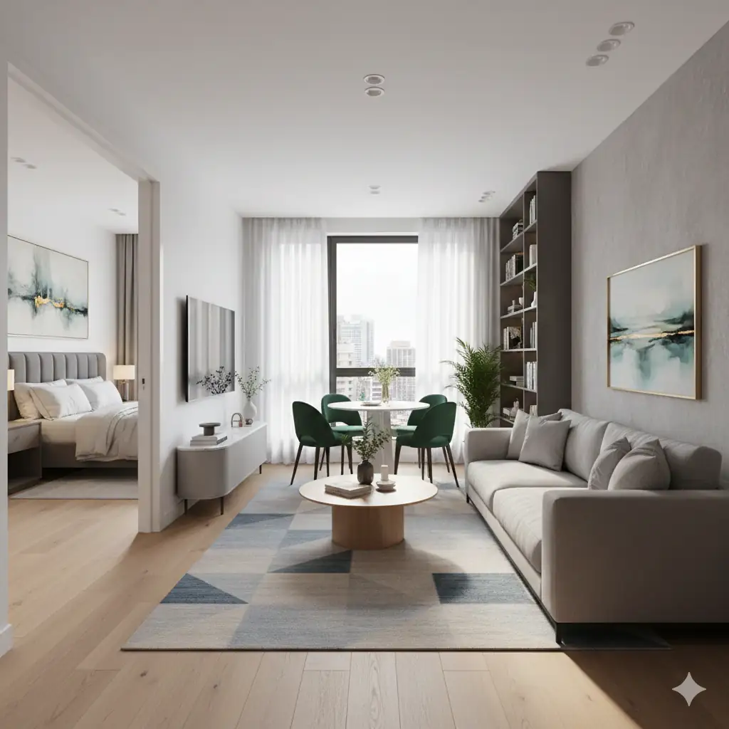 Дизайн 1-комнатной квартиры 42 м² в Москве