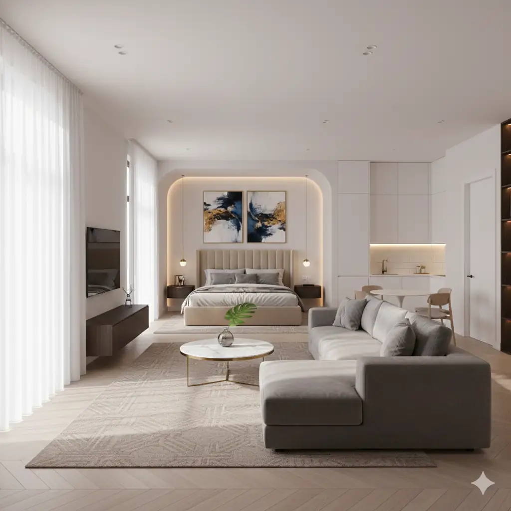 Дизайнерский ремонт 3-к квартиры в Москве