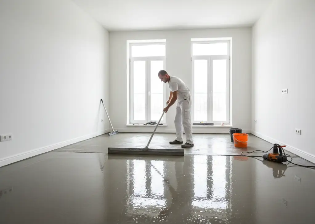 Заливка пола в квартире в Москве