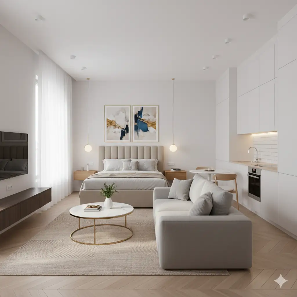 Капитальный ремонт студии в Москве