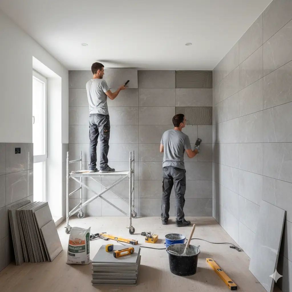 Облицовка стен плиткой в Москве