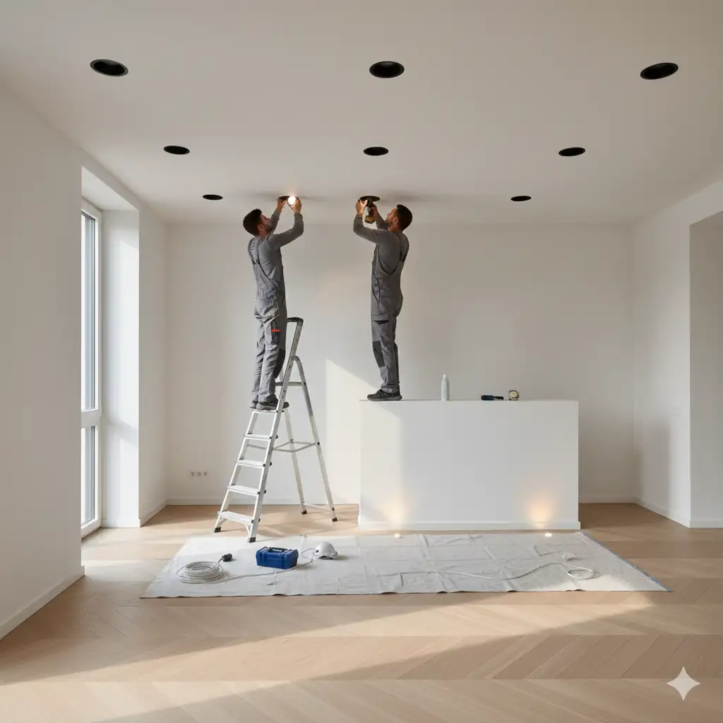 Установка точечных светильников в Москве