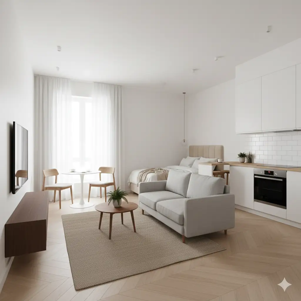 Ремонт маленькой студии в Москве