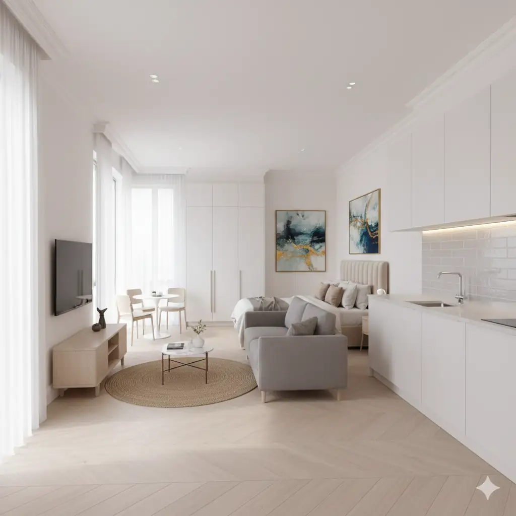 Ремонт 1-к квартиры в новостройке в Москве